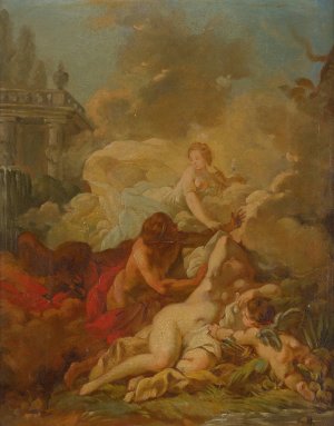 Mythological Scene by Francois Boucher Oil Painting