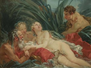 Pan And Syrinx by Francois Boucher Oil Painting