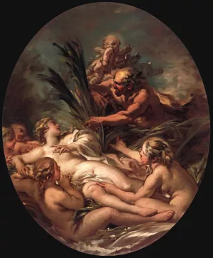 Pan and Syrinx painting by Francois Boucher