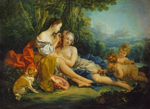 Pastoral Make-Up by Francois Boucher Oil Painting
