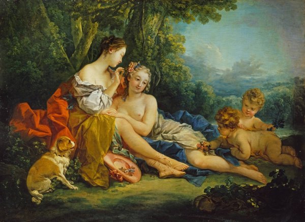 Main Product Photo of Pastoral Make-Up  Painting by Francois Boucher