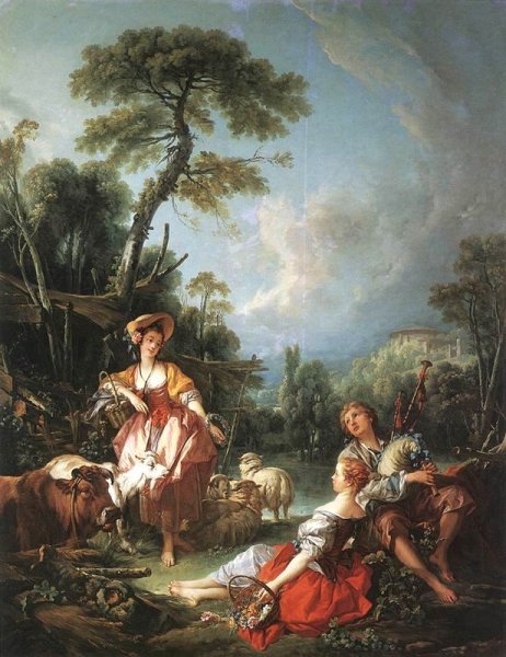 Pastorale d'Estate by Francois Boucher - Hand-Painted Oil Painting Reproduction