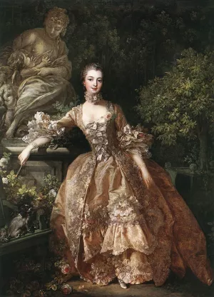 Portrait of Marquise de Pompadour Oil painting by Francois Boucher