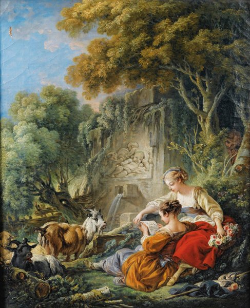 Main Product Photo of Reading The Letter  Painting by Francois Boucher