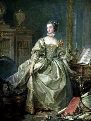 Ritratto di Madame de Pompadour by Francois Boucher Oil Painting