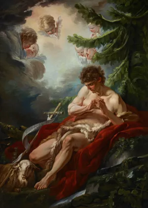 Saint John the Baptist Oil painting by Francois Boucher