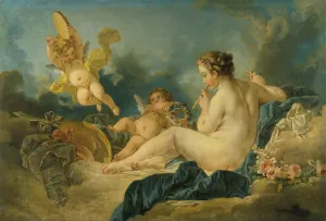 Seated Nymph with Flutes by Francois Boucher Oil Painting