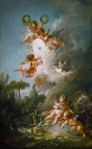 Target of Love by Francois Boucher Oil Painting