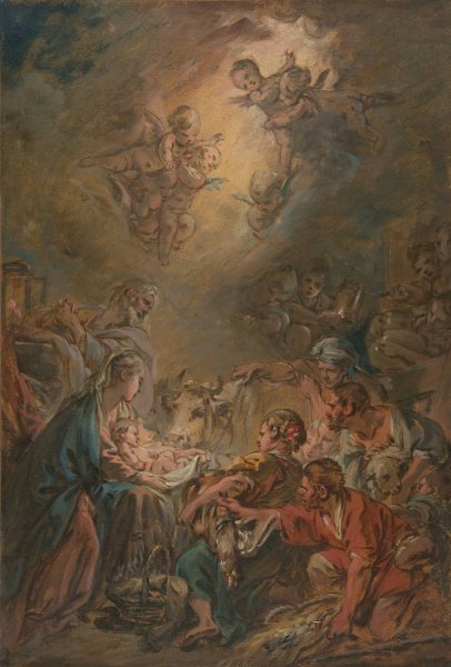 Main Product Photo of The Adoration of the Shepherds Painting by Francois Boucher
