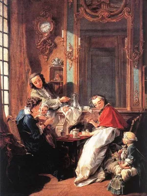 The Afternoon Meal by Francois Boucher - Oil Painting Reproduction