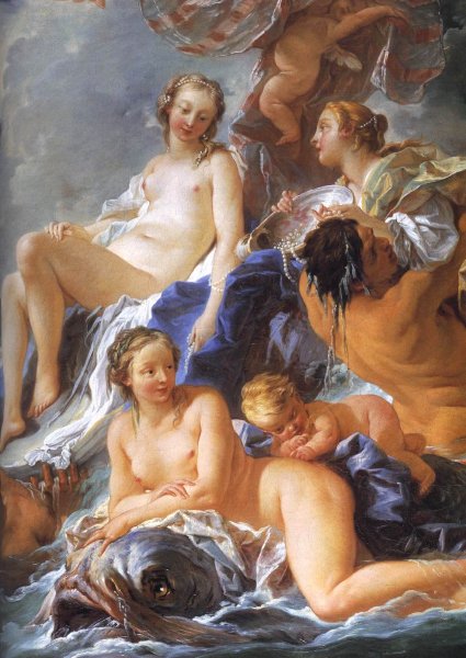 The Birth of Venus Detail by Francois Boucher - Hand-Painted Oil Painting Reproduction