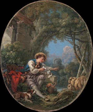 The Dispatch of the Messenger by Francois Boucher Oil Painting
