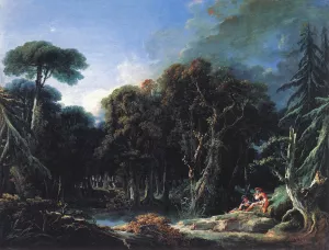 The Forest painting by Francois Boucher