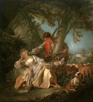The Interrupted Sleep by Francois Boucher Oil Painting