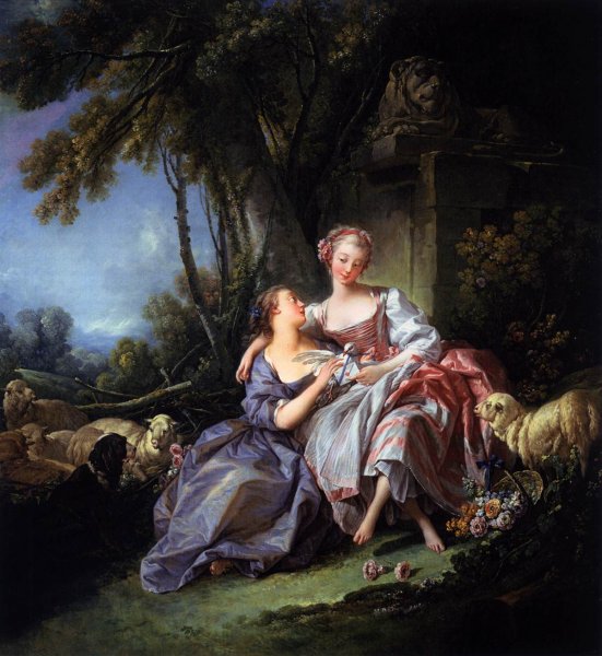 The Love Letter by Francois Boucher - Hand-Painted Oil Painting Reproduction