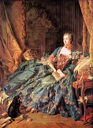 The Marquise de Pompadour Oil painting by Francois Boucher