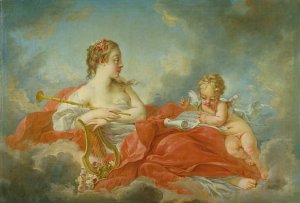 The Muse Clio by Francois Boucher Oil Painting
