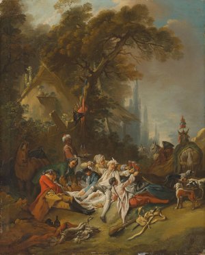 The Rest on the Hunt by Francois Boucher Oil Painting