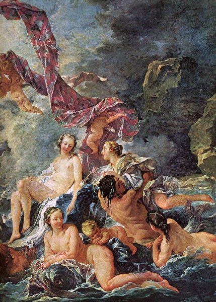 The Triumph of Venus Detail by Francois Boucher - Hand-Painted Oil Painting Reproduction
