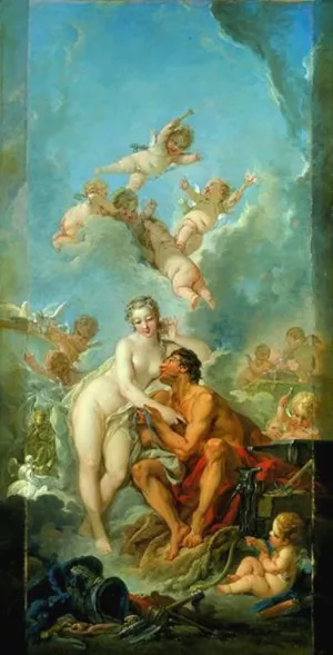 The Visit of Venus to Vulcan by Francois Boucher Oil Painting