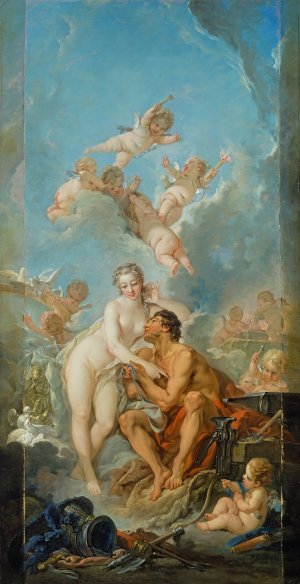 Venus and Vulcan by Francois Boucher Oil Painting