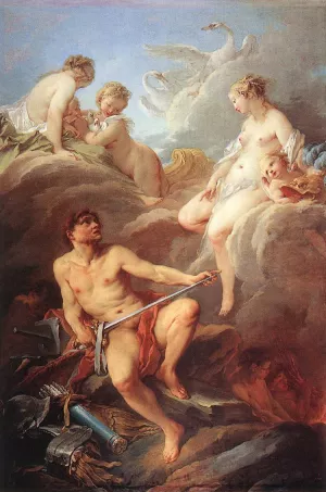 Venus Demanding Arms from Vulcan for Aeneas by Francois Boucher - Oil Painting Reproduction