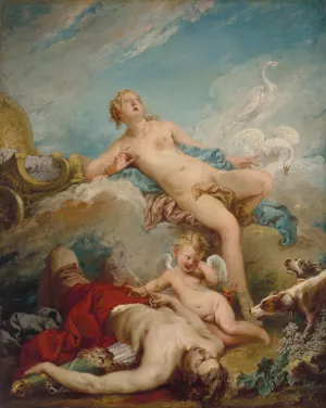 Venus discovering the dead Adonis by Francois Boucher Oil Painting