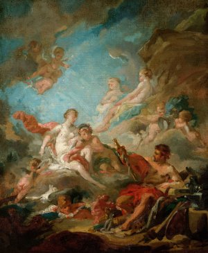 Venus in The Workshop Of vulcan by Francois Boucher Oil Painting