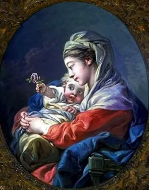 Virgin and Child by Francois Boucher - Oil Painting Reproduction