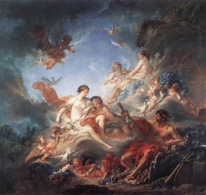 Vulcan Presenting Venus with Arms for Aeneas by Francois Boucher Oil Painting