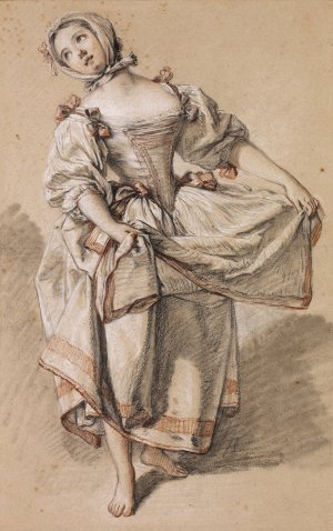 Young Country Girl Dancing by Francois Boucher Oil Painting