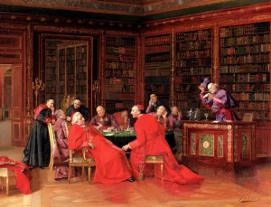 A Tedious Conference by Francois Brunery - Oil Painting Reproduction