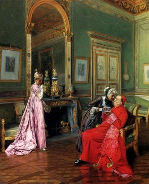 Afternoon Tea by Francois Brunery Oil Painting