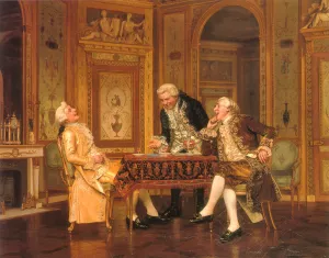 An Amusing Retort by Francois Brunery - Oil Painting Reproduction