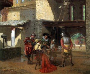 Red to Move by Francois Brunery Oil Painting
