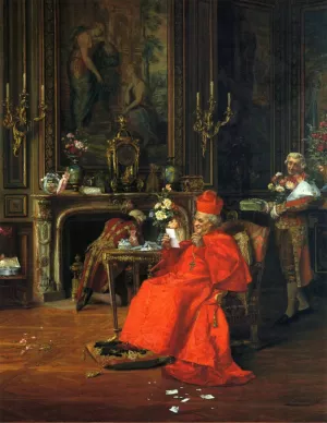 The Cardinal's Birthday by Francois Brunery Oil Painting