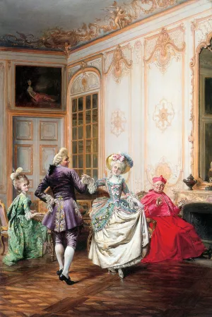 The Musical Interlude by Francois Brunery Oil Painting