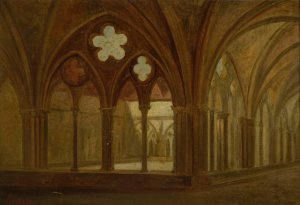 Le Cloitre de Saint-Nicaise by Francois Clovis Hecart-Gaillot Oil Painting