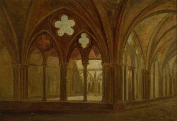 Main Product Photo of Le Cloitre de Saint-Nicaise Painting by Francois Clovis Hecart-Gaillot