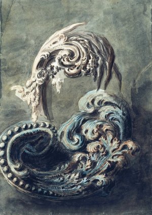 Scroll Ornament by Francois Cuvillies The Younger Oil Painting