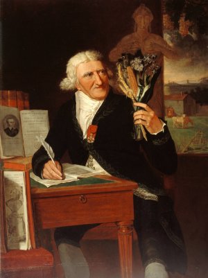 Portrait d'Antoine Parmentier by Francois Dumont Oil Painting