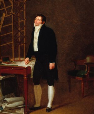 Portrait d'un architecte by Francois Dumont Oil Painting
