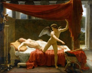 Cupid And Psyche by Francois-Edouard Picot Oil Painting