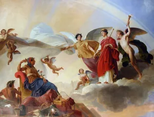L'Etude et le Genie devoilent l'antique Egypte a la Grece by Francois-Edouard Picot - Oil Painting Reproduction