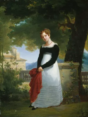 Portrait of Adelaide-Sophie Cleret by Francois-Edouard Picot Oil Painting