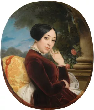 Presumed portrait of Pauline Viardot by Francois-Edouard Picot Oil Painting