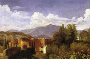 View from the Villa Medici by Francois-Edouard Picot - Oil Painting Reproduction
