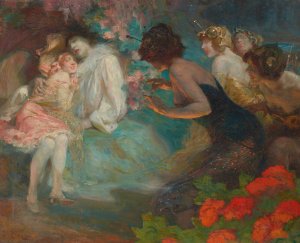 La fantaisie by Francois Edouard Zier Oil Painting