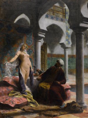 The New Harem Girl by Francois Edouard Zier Oil Painting