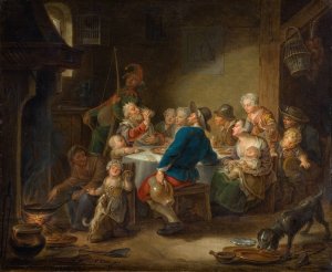The King Drinking by Francois Eisen Oil Painting